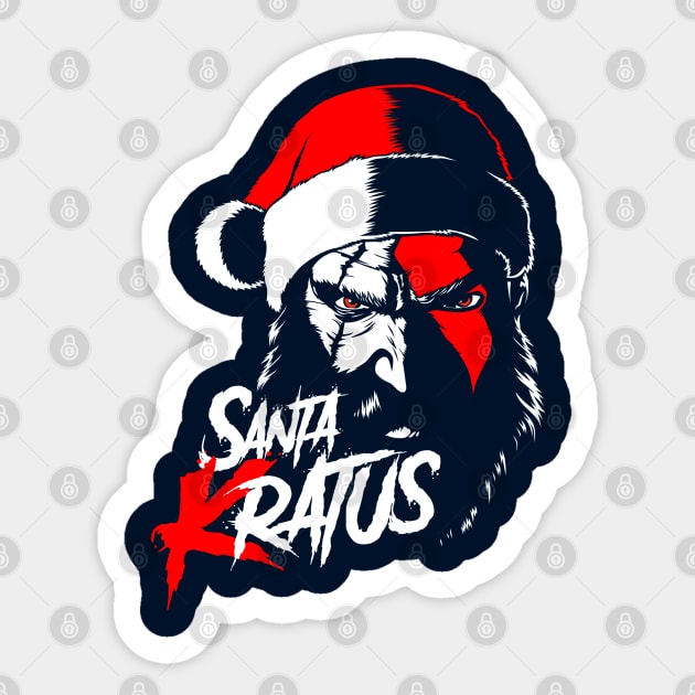 Santa Kratus Sticker by Yexart